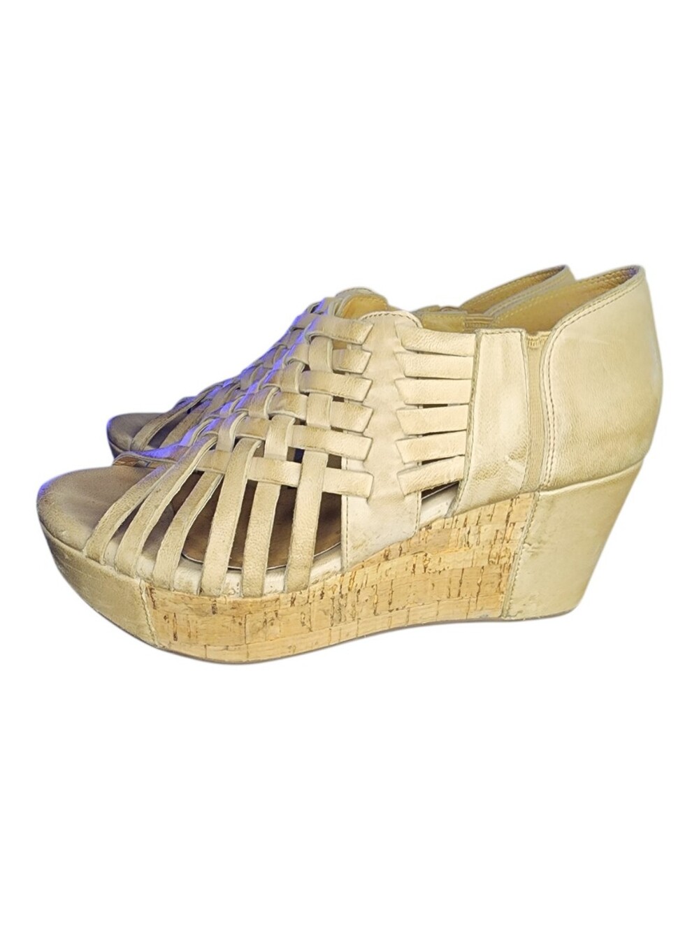 Chocolat Blu Web Strappy Platform Wedge Sandals, Womens 6 - Picture 2 of 10